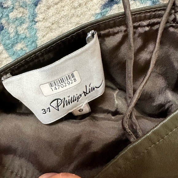 3.1 Phillip Lim Faux Leather Halter Top in green size 6 - Picture 5 of 7